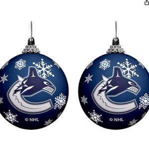 NHL Vancouver Canucks Bulb Shatterproof Ornament, 2-Pack BNIP